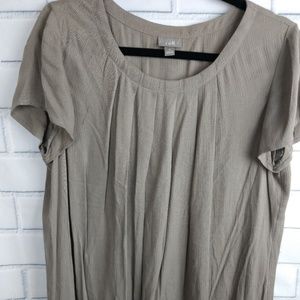 J Jill Linen Blouse Short Sleeve Tee JJill TShirt